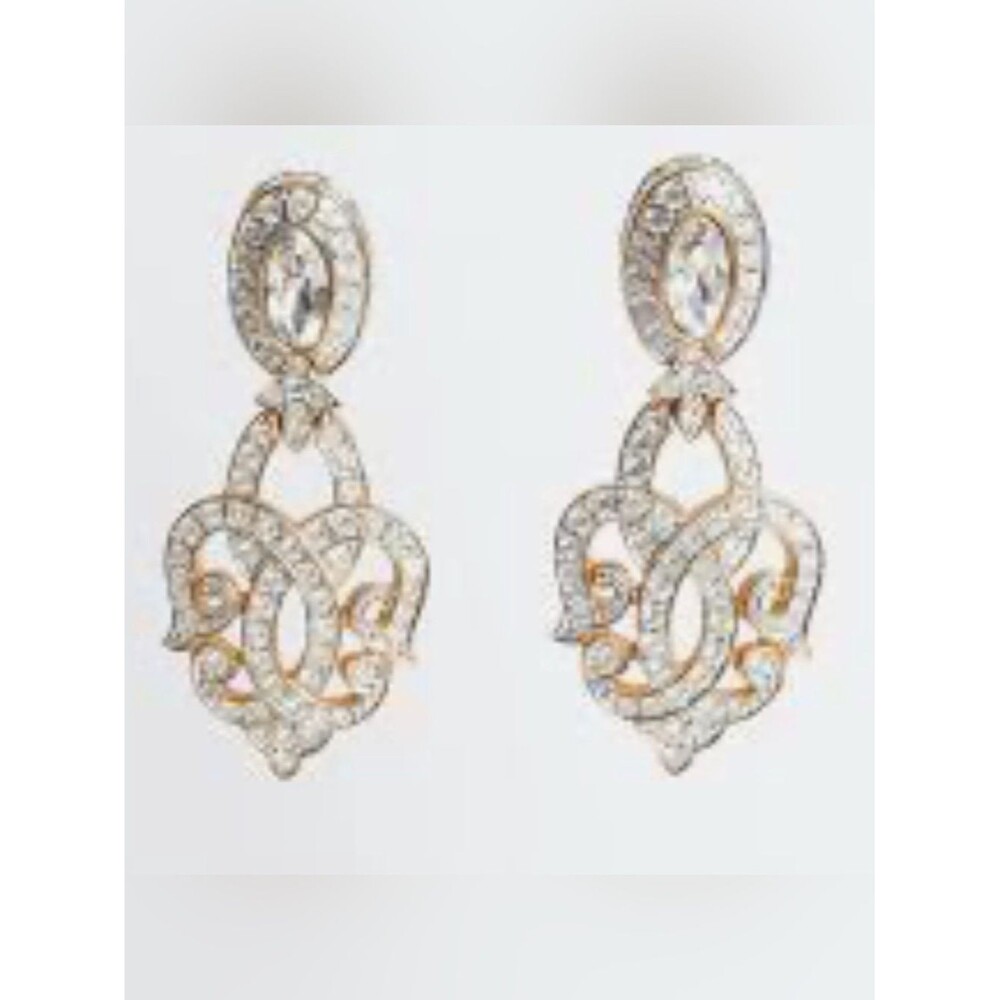 Vintage Jewelers Select fleur de lis chandelier clip-on earrings